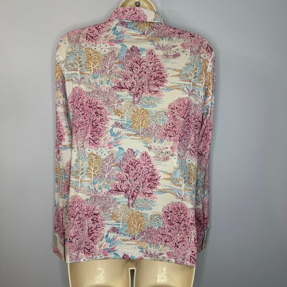 Helen Sue Vintage 80's Button Down Pointed Collar Women's L - Picture 4 of 7